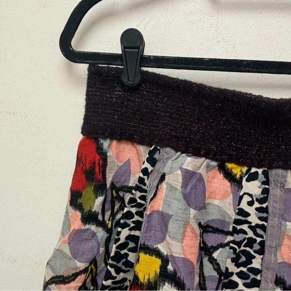 Free People Mixed Print Skater Skirt